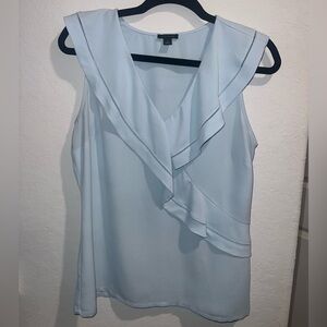 Ann Taylor light Blue short sleeved blouse